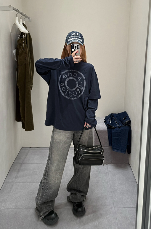 アクネストゥディオズコピー Acne Studios フェイクツーピース長袖シャツ