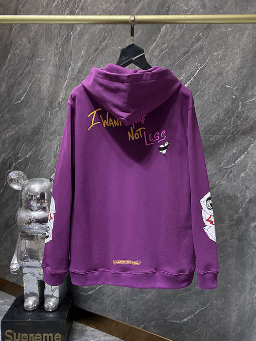 クロムハーツスーパーコピー Matty Boy 紫色のフード付きスウェットシャツ