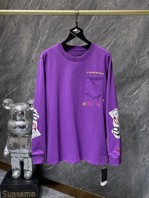 クロムハーツスーパーコピー Matty Boy 紫色の長袖シャツ