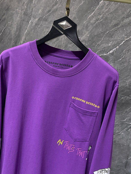 クロムハーツスーパーコピー Matty Boy 紫色の長袖シャツ