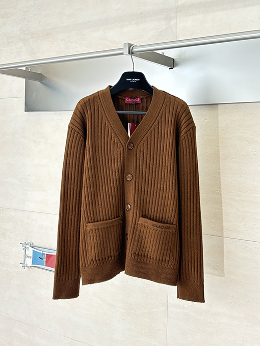 グッチ Gucci 新しいリブニットカーディガン