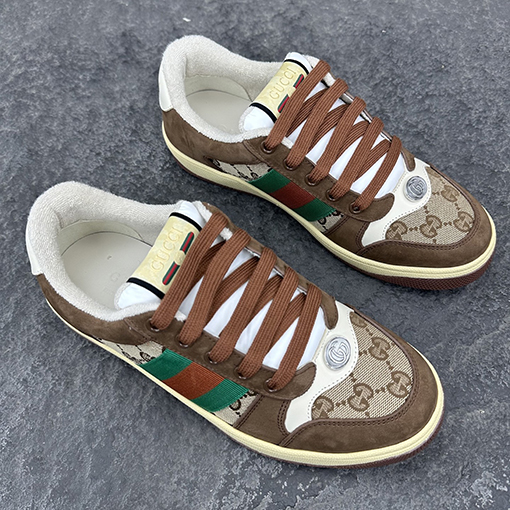 グッチ Gucci Screener メンズレザシリーズースニーカー