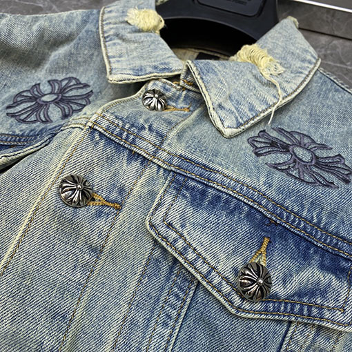 クロムハーツスーパーコピー 重な刺繍デニムジャケット
