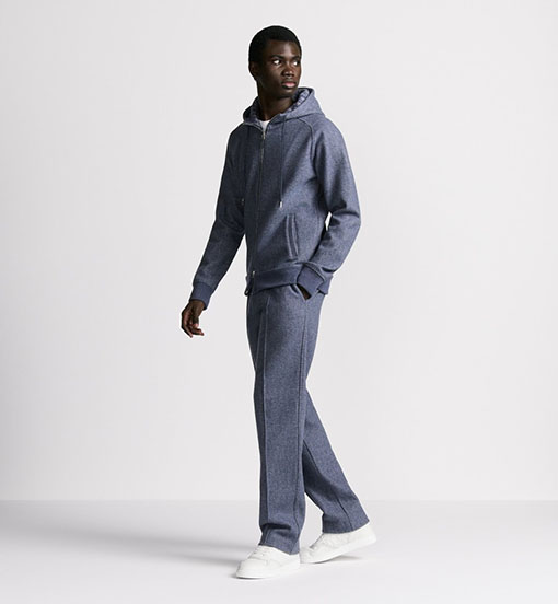 ディオールスーパーコピー モノグラムウールとカシミアのストレートレッグパンツ