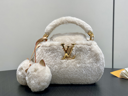 ルイヴィトン LV Capusnow レディースラムウールのプラッシュハンドバッグ M26324
