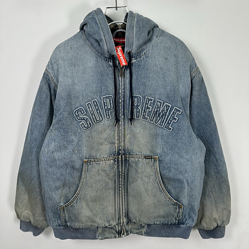 シュプリーム SUPREME REFLECTIVE ARC HOODED WORK JACKET 反射ロゴデニムジャケット