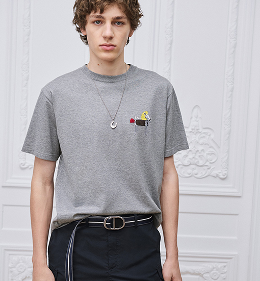 ディオール DIOR 新年の限定ポニー刺繍半袖Tシャツ