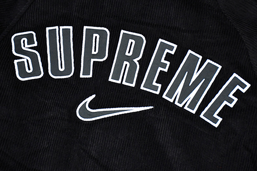 ナイキ X シュプリーム Arc Corduroy Hooded Jacket コーデュロイキルティングウィンドブレーカージャケット