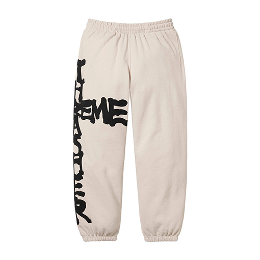 シュプリーム Supreme THRASHER 炎をテーマにした文字プリントのフリーススウェットパンツ