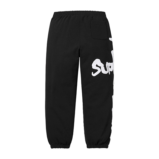 シュプリーム Supreme THRASHER 炎をテーマにした文字プリントのフリーススウェットパンツ