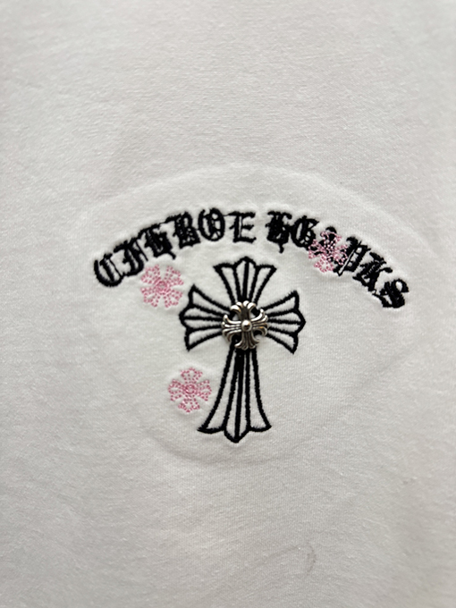 クロムハーツ 新モデルアメリカンスタイルのレーザー刺繍カップル半袖Tシャツ