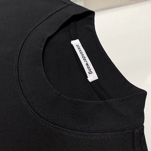 アレキサンダーワン Alexander Wang 新しいロゴ厚のプリントトップス半袖Tシャツ