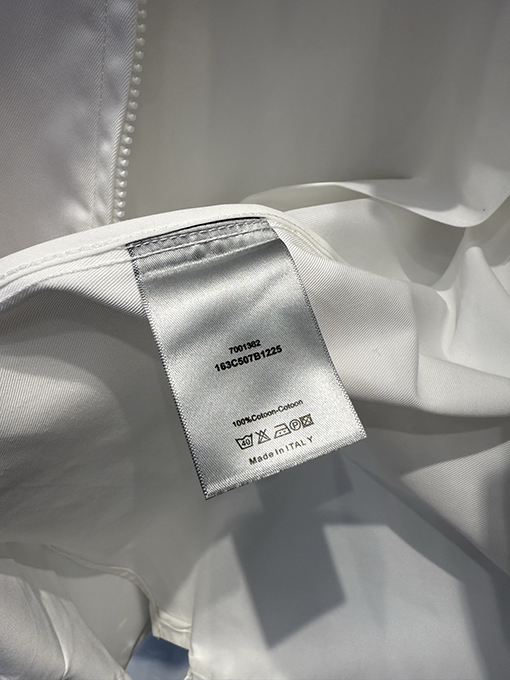 ディオール Dior For My Real Friends ホワイトの軽量コットンジップアップシャツジャケット