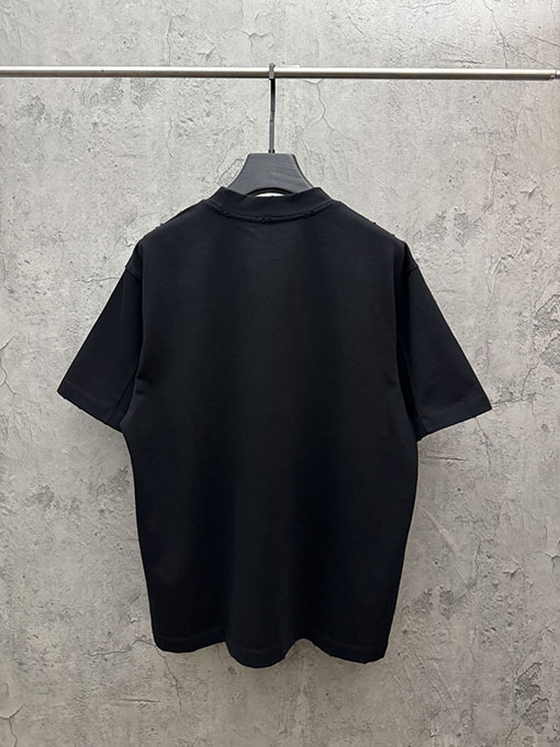 クロムハーツコピー 4 層アップリケクロスステッチ半袖Tシャツ