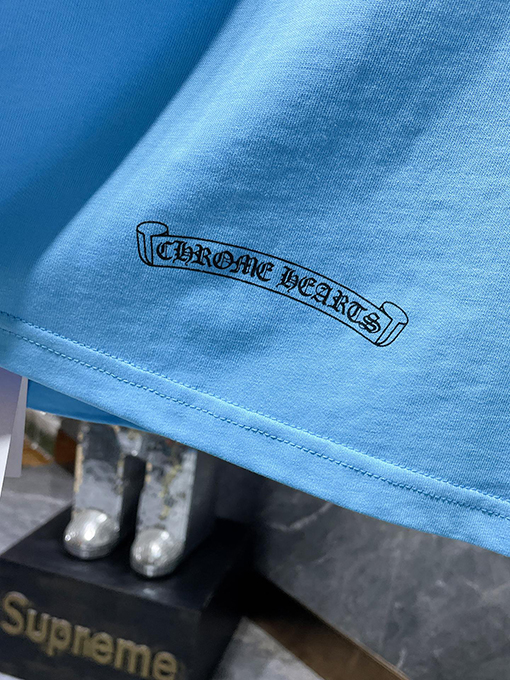 クロムハーツ Matty ブルーのグラフィティ半袖Tシャツ