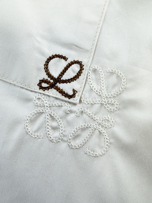 ロエベ 刺繍パッチポケット長袖シャツ