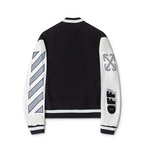 オフホワイトスーパーコピー off white 新モデル刺繍パッチワークベースボールジャケット
