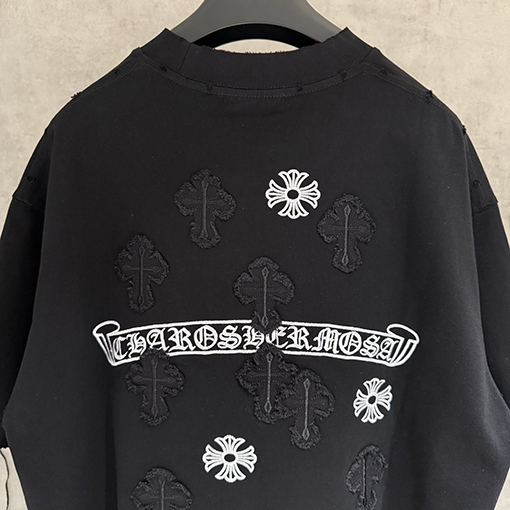 クロムハーツ 新モデルクラシック刺繍半袖Tシャツ
