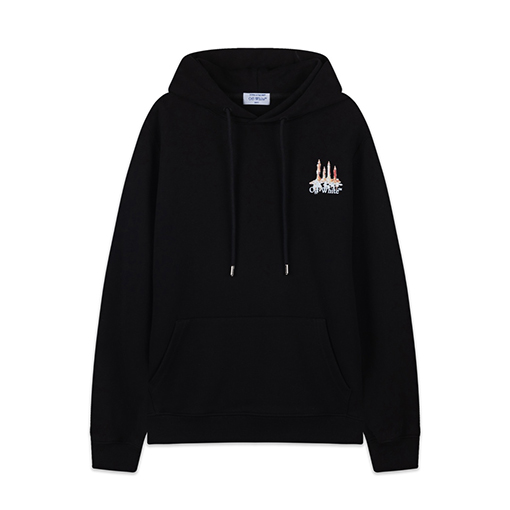 オフホワイト off white 460g ルーズフィット フード付きスウェットシャツ
