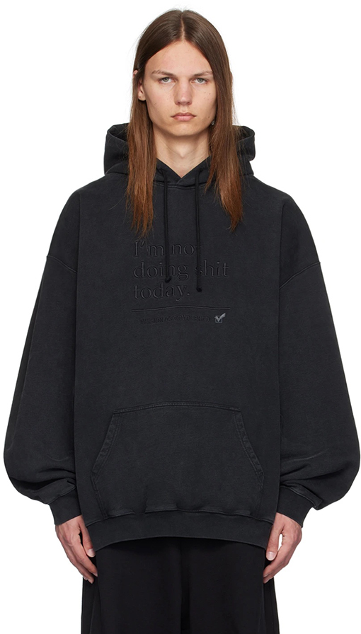 ヴェトモンコピー VETEMENTS 新しいウォッシュのフード付きスウェットシャツ