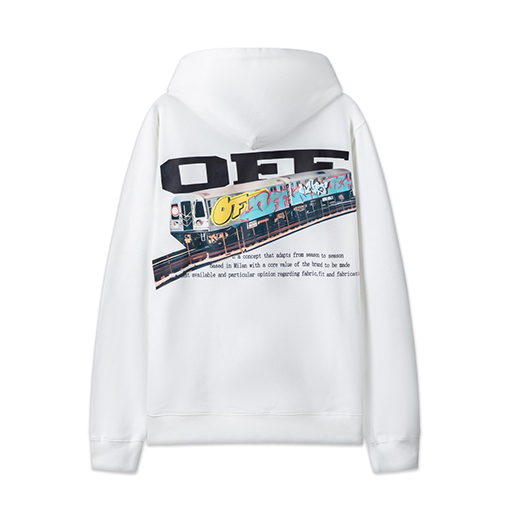 オフホワイト off white 460g ルーズフィット フード付きスウェットシャツ