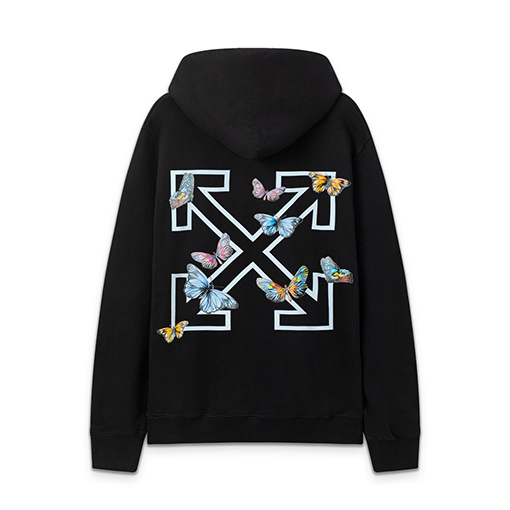オフホワイトコピー off white バタフライアロー ルーズフード付きスウェットシャツ