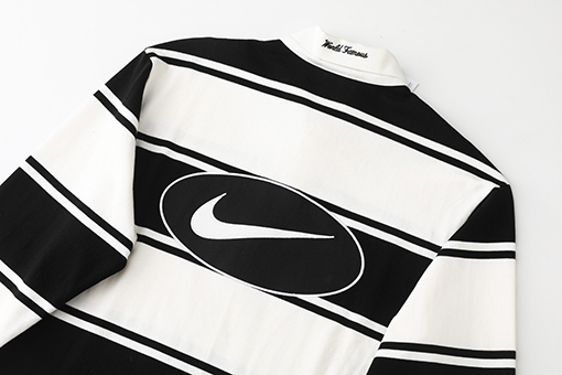 シュプリーム X ナイキ SUPREME Stripe Rugby コラボレーションシリーズ ロゴストライプ 長袖ポロシャツ