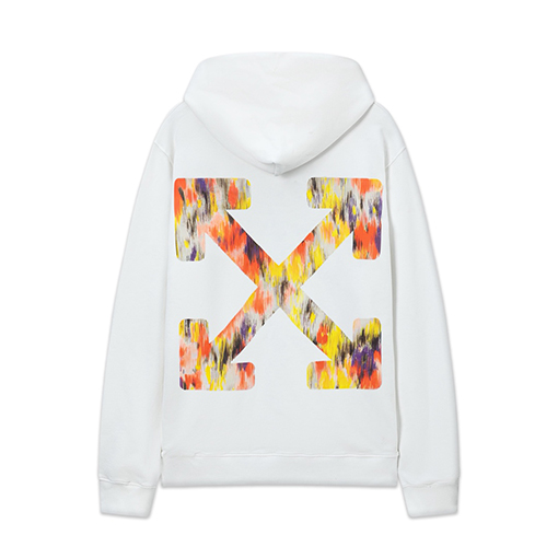 オフホワイト off white カラフルな矢印のゆったりフード付きスウェットシャツ