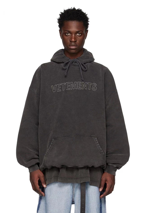 ヴェトモンスーパーコピー VETEMENTS レター刺繍ウォッシュドパーカー