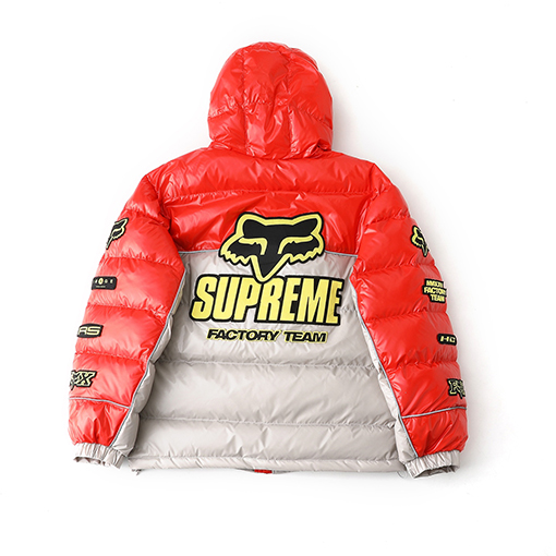シュプリームコピー WEEK9 Shiny Down Puffer Jacke 光沢のあるロゴ入りフード付きコンフォートカジュアルジャケット