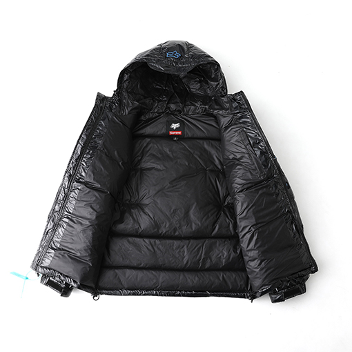 シュプリームコピー WEEK9 Shiny Down Puffer Jacke 光沢のあるロゴ入りフード付きコンフォートカジュアルジャケット