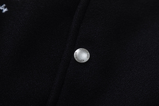 オフホワイト off white 新モデルカップルけ刺繍入りベースボールジャケットウールコート