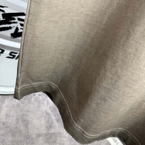 オフホワイト off white クラシックなウォッシュとダメージをした320gクルーネック半袖Tシャツ