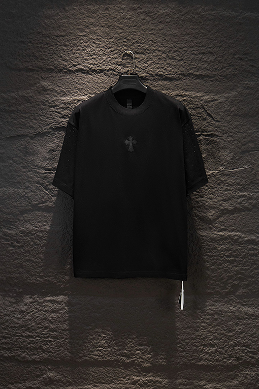 クロムハーツコピー クラシックなラインストーンの半袖Tシャツ