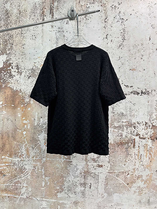 ルイヴィトン LVM SINCE 1854 春夏コレクション ブラックジャカード半袖Tシャツ