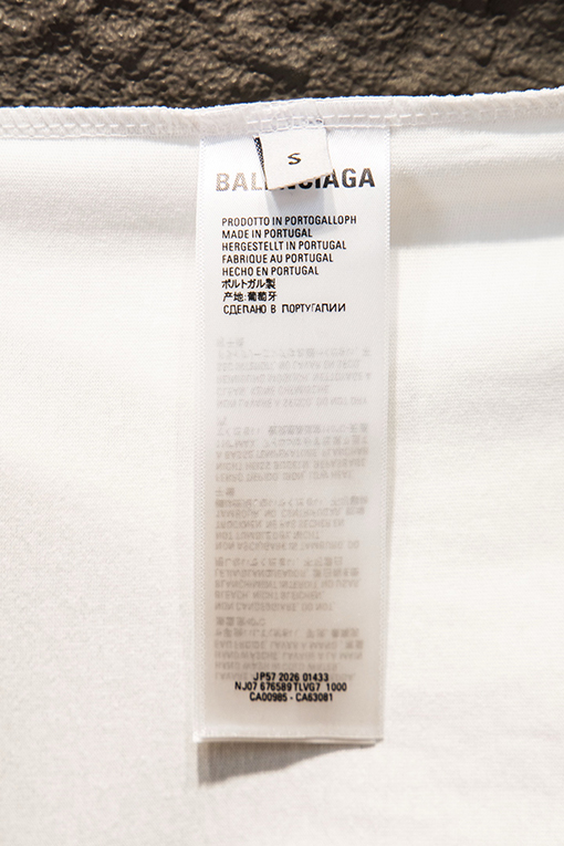 バレンシアガコピー Balenciaga ヘクラシックなヘビーデューティープリントアップリケ刺繍半袖Tシャツ