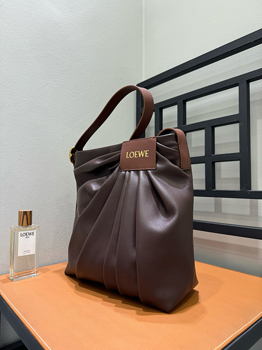 ロエベ Draped レディースナパラムスキンハンドバッグ