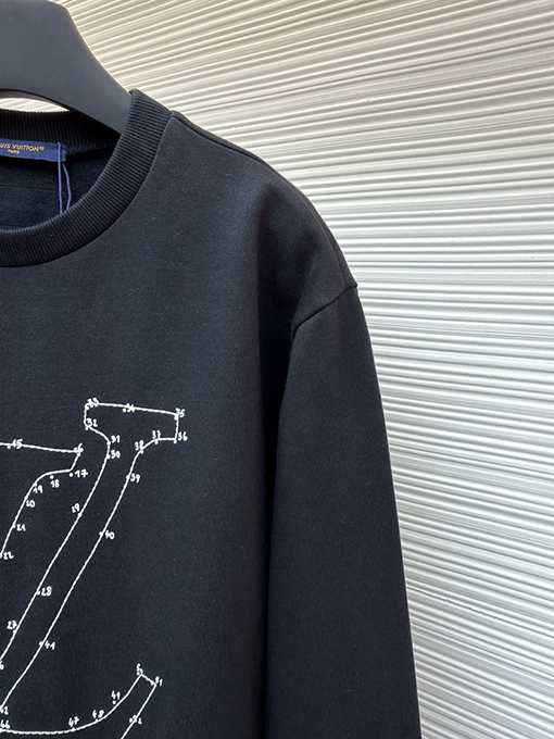 ルイヴィトン LV 星の刺繍入りクルーネック スウェットシャツ
