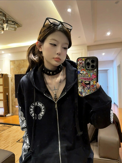 クロムハーツ ホースシューキリン ジップアップフード付きジャケット