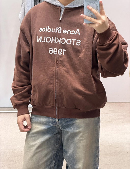 アクネストゥディオズコピー Acne Studios プリント柄ジップアップジャケット