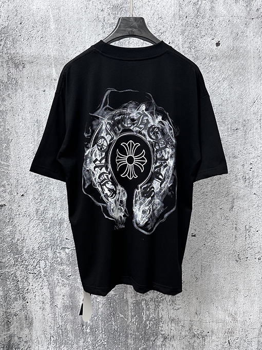 クロムハーツ ホースシュー柄クルーネック半袖Tシャツ
