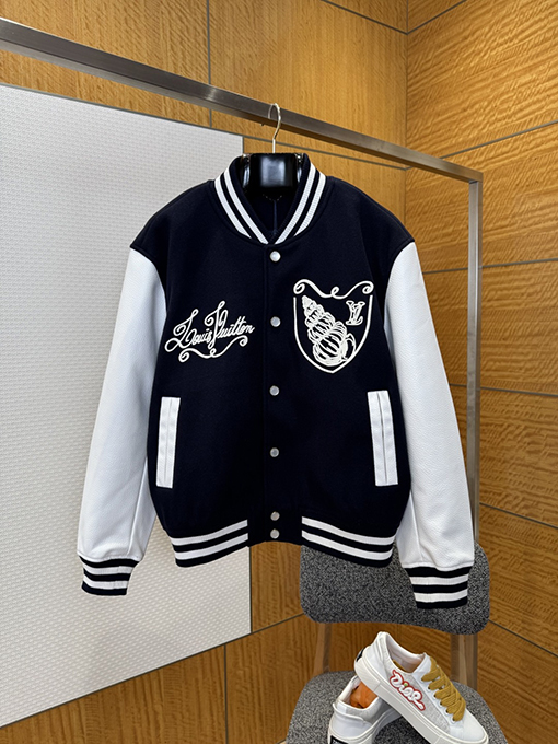 ルイヴィトン LV Seashells 航海をテーマにした刺繍りベースボールユニフォーム