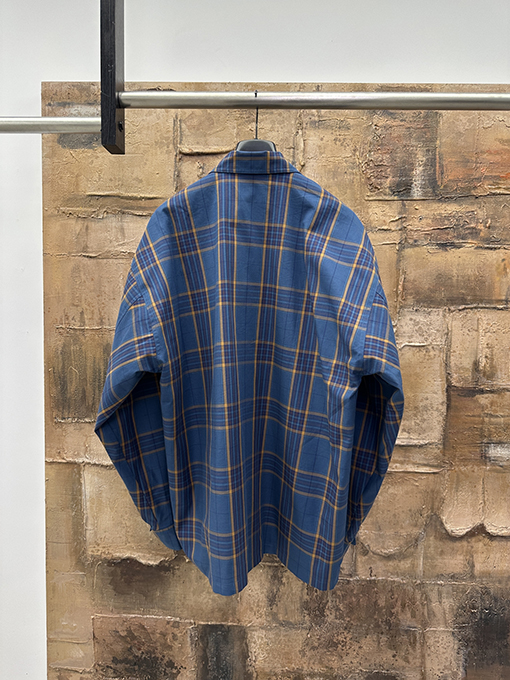 バレンシアガスーパーコピー BALENCIAGA 糸染めジャカード二重仕立てチェック柄シャツジャケット