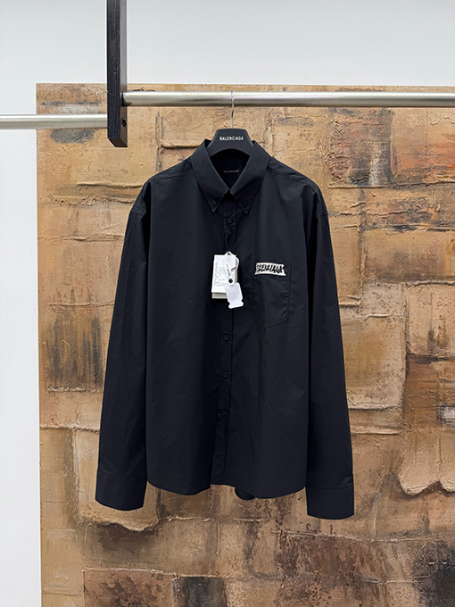 バレンシアガ BALENCIAGA クラシックなテープ付き長袖シャツ