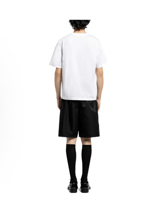 プラダ レターポケット付きクルーネック半袖Tシャツ