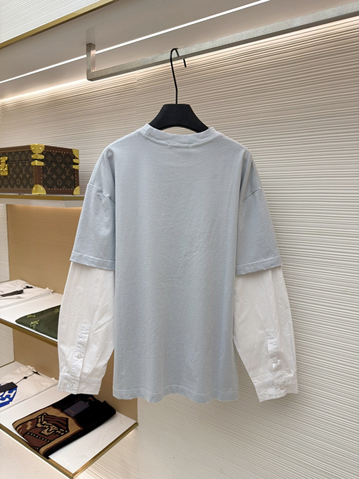 アクネストゥディオズ Acne Studios コインと文字のフェイクツーピース長袖シャツ