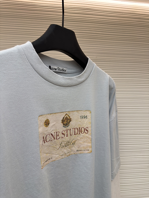 アクネストゥディオズ Acne Studios コインと文字のフェイクツーピース長袖シャツ