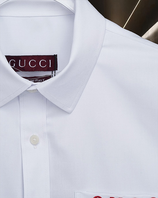 グッチ GUCCI 胸に錨のロゴ刺繍が​​った長袖シャツ