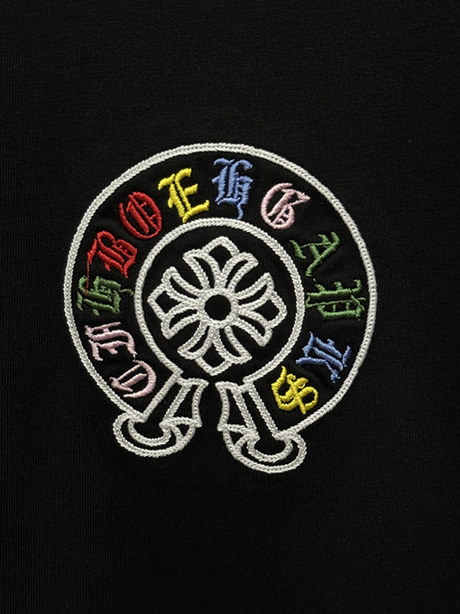 クロムハーツ アメリカンスタイルのアップリケ刺繍りカップル半袖Tシャツ