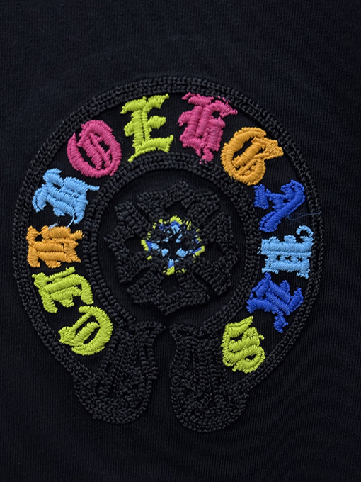 クロムハーツ クラシックアメリカンスタイルのアップリケ刺繍りカップル半袖Tシャツ